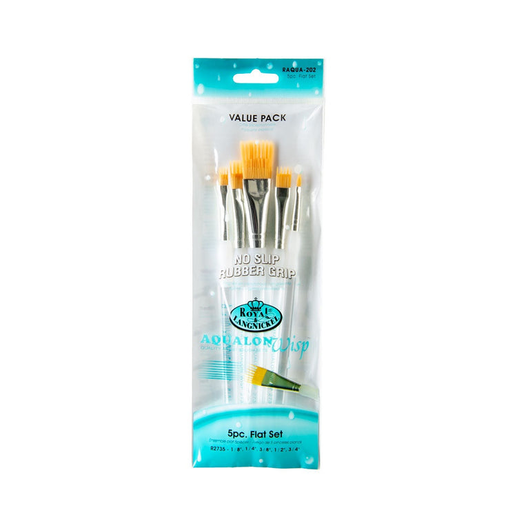 Royal Brush Aqualon Wisp 5pc Flat Set