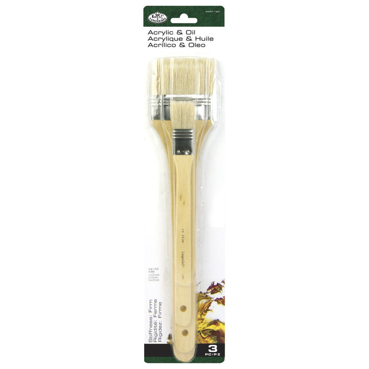 Royal Brush Large Area Brush 3pk Long Hand