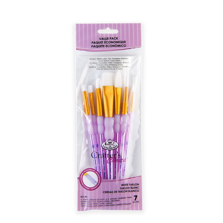 Royal Brush 7 pc WT Flat Variety Brush Set