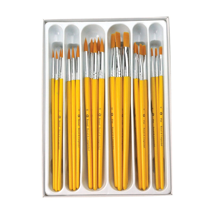 Royal Brush 30 pc Golden Taklon Box Set