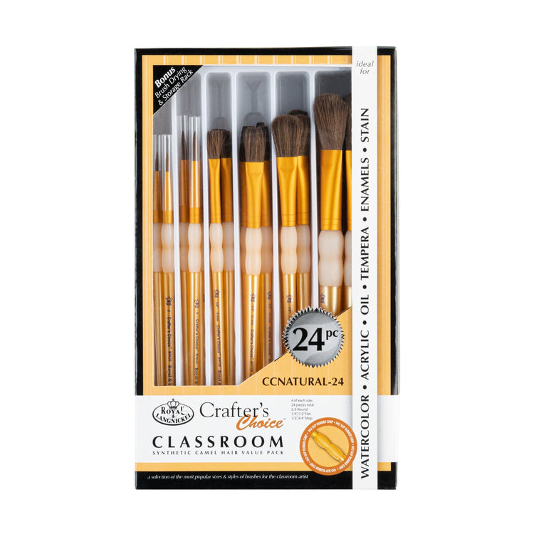 Royal Brush 24pc Crafters Choice Natural H