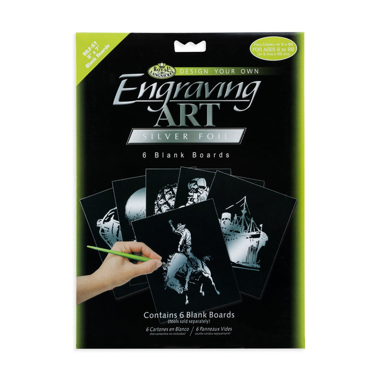 Royal Brush 6 pk Silver Foil 5" X7"
