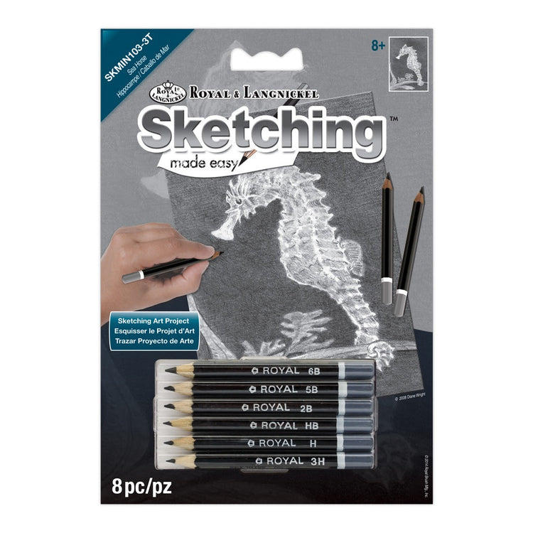 Royal Brush Seahorse Mini Sketching Made E