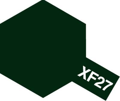 Tamiya XF-27 Flat Black Green Acrylic Paint (10ml)
