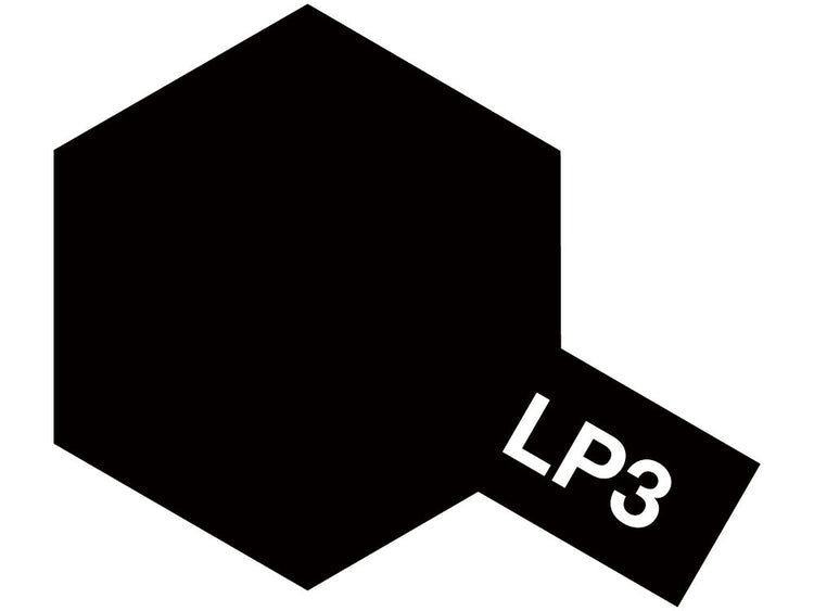 Tamiya LP-3 Flat Black Lacquer Paint (10ml)