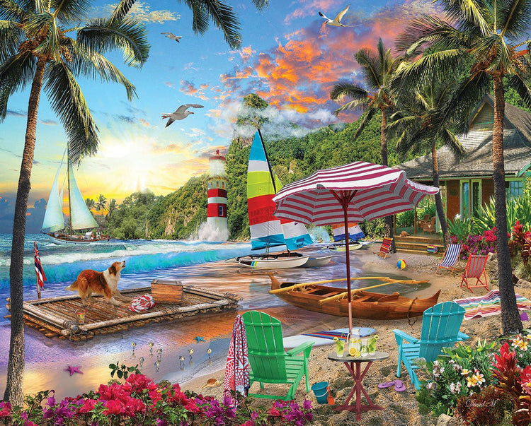 White Mountain Puzzles Beach Holiday 500 Pieces