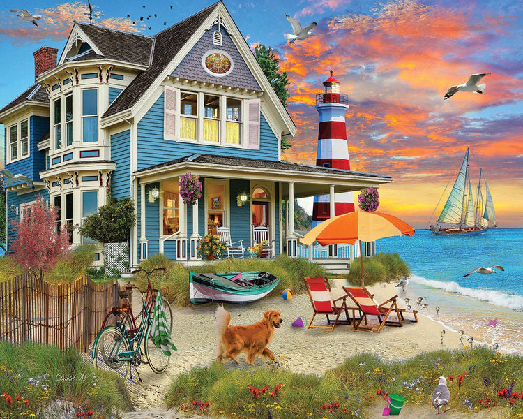 White Mountain Puzzles Beach Sunset 1000 Pieces