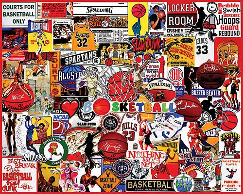 White Mountain Puzzles I Love Basketball 1000 Pieces