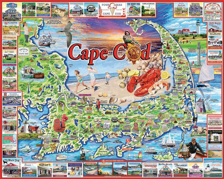 White Mountain Puzzles Cape Cod, MA 1000 Pieces