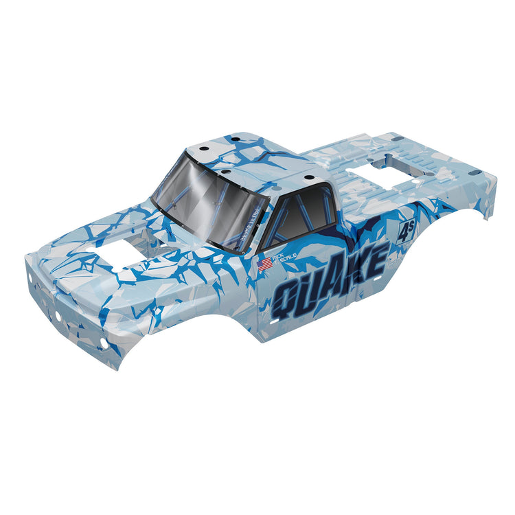 Arrma QUAKE 4S BLX Clipless Painted Decalled Trimmed Body (White/Blue)
