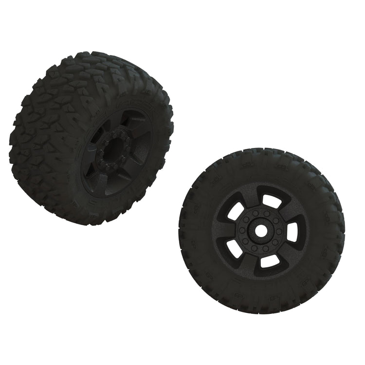 Arrma Dboots Ragnarok'Tire Set Glued (Black) (1 Pair)