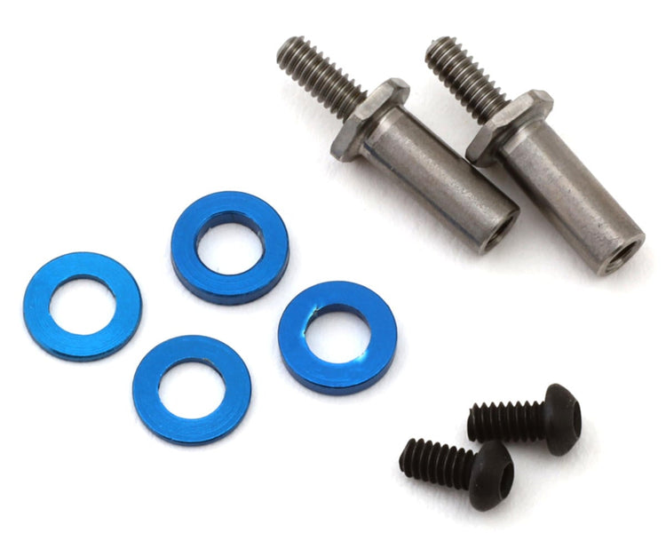Team Associated RC28R FT Adjustable Front Axles, Titanium