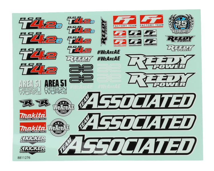Team Associated RC8T4.2 Decal Sheet