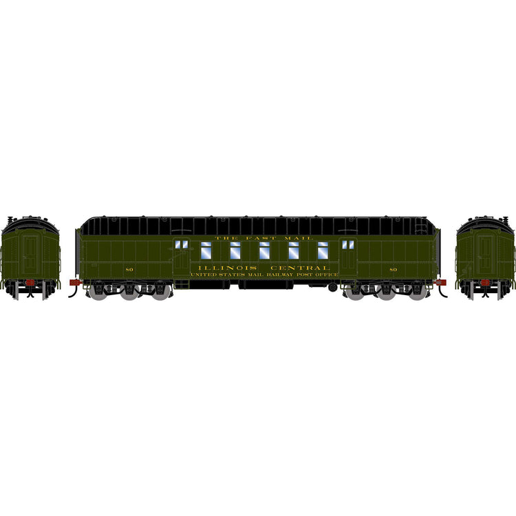 Athearn HO ATH 60' Pullman Common Standard Postal Car, IC #80
