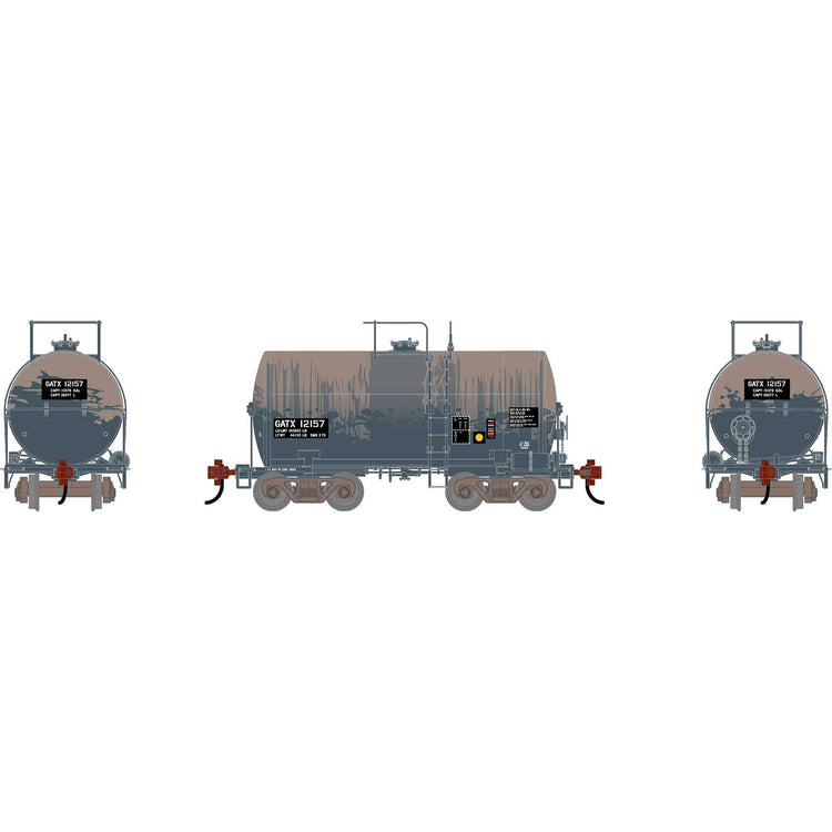 Athearn HO ATH 30' NACC 8K Tank Car, Primed For Grime GATX #12157
