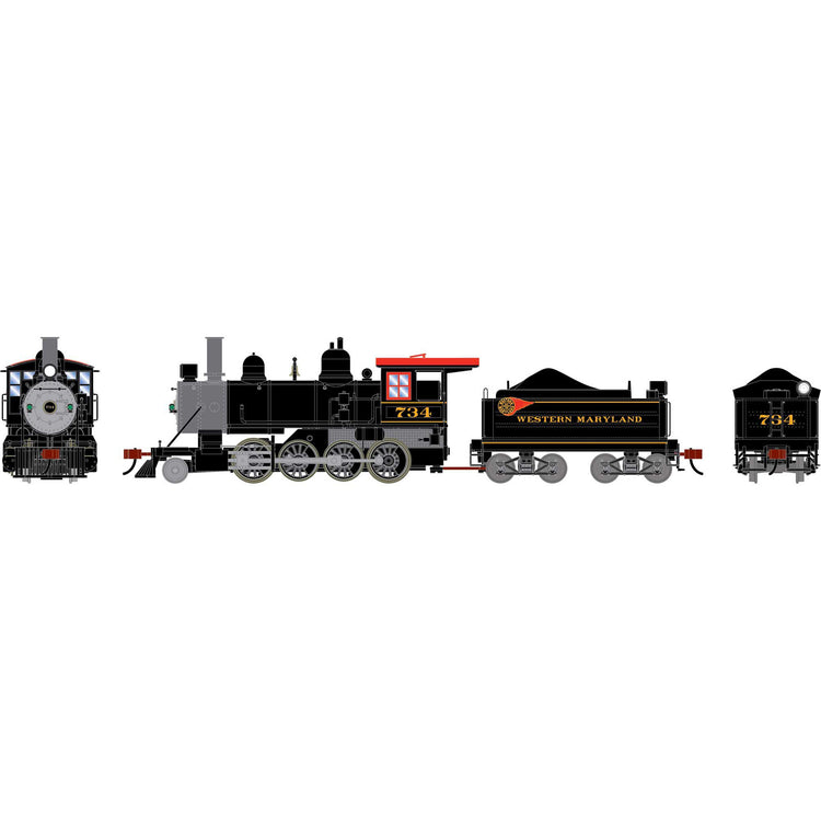 Athearn HO ATH 2-8-0 Steam Locomotive, WM #734