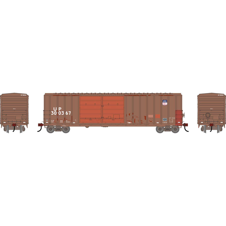 Athearn HO ATH 50' FMC 5077 DD Offset Box Car, Primed for Grime UP 'Brown' #300367