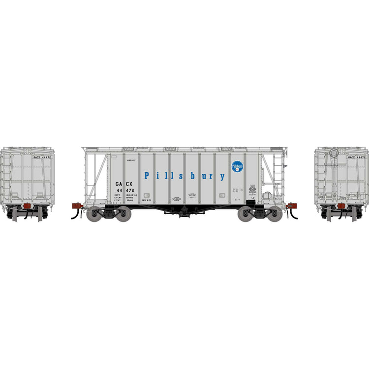 Athearn HO GEN GATC 2600 Airslide Covered Hopper, GACX/Pillsbury #44472