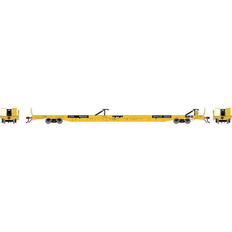 Athearn HO GEN F89-F Flat Car, XTTX 'Yellow' #150249