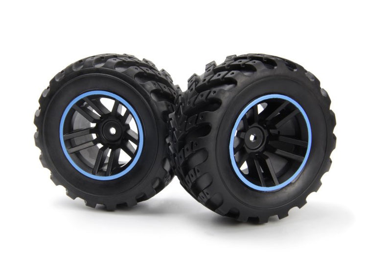 BlackZon Spryte Wheels/Tires Assembled (Black/Blue)