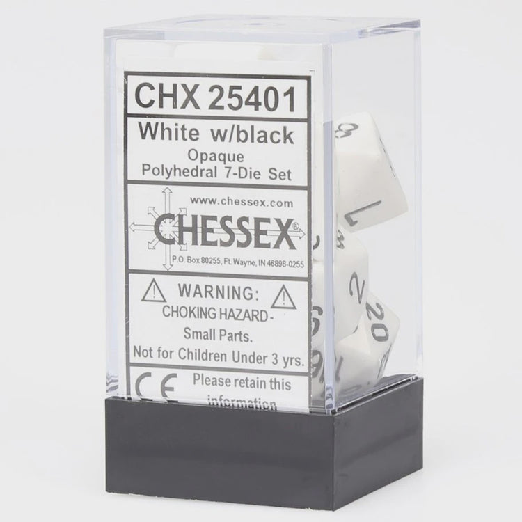 Chessex 7-SetCubeOP WHbk