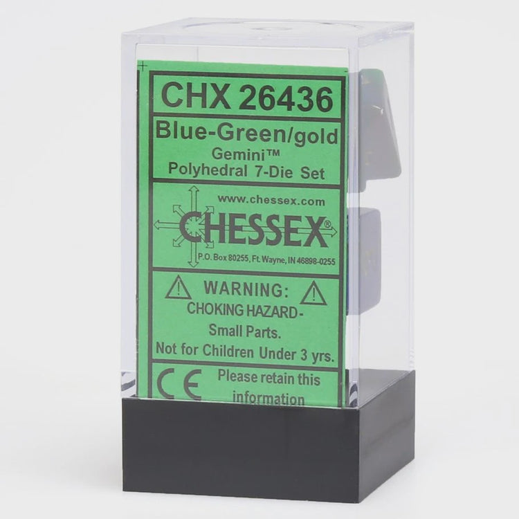 Chessex 7-SetCubeGemini#3 BUGRgd