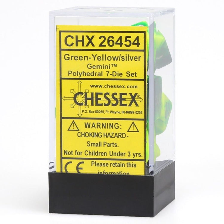 Chessex 7-SetCubeGemini#6 GRYEsv
