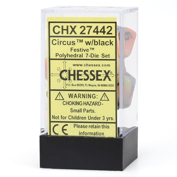 Chessex 7-SetCubeFST CIRCUSbk