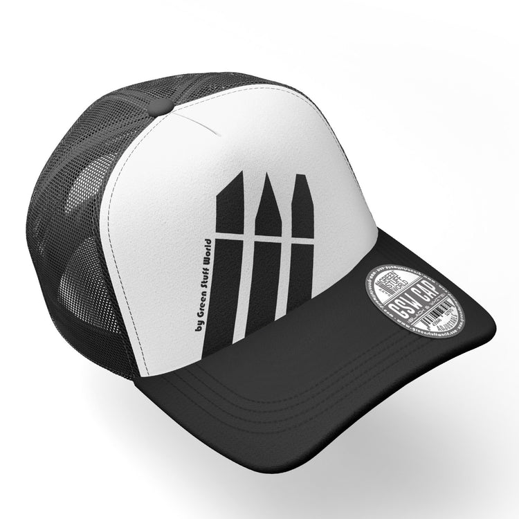 Green Stuff World GSW White/Black Square Trucker Cap