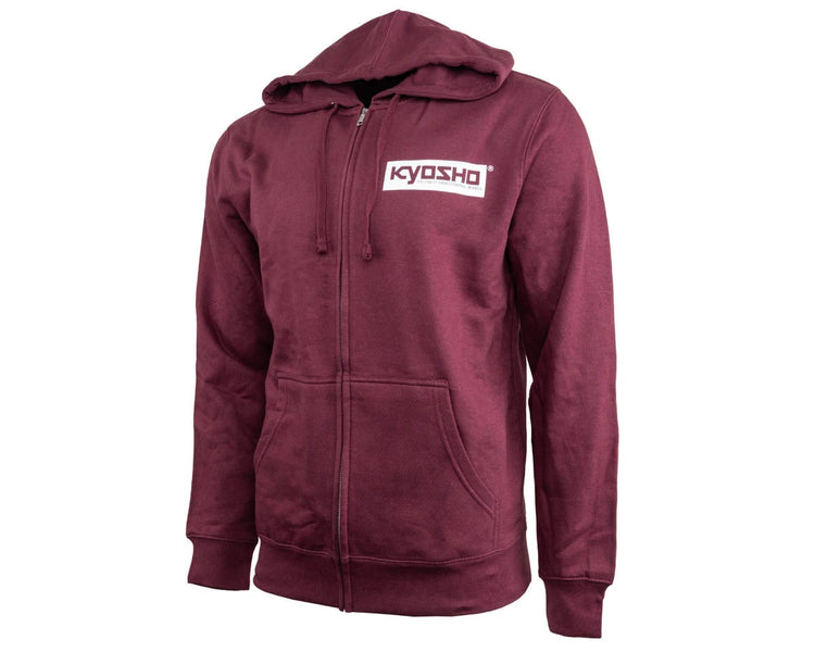Kyosho Box Logo Full Zip Hoodie (Burgundy)