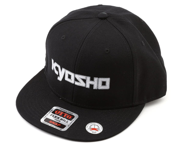 Kyosho Snapback Flatbill Hat (Black) (One Size Fits Most)