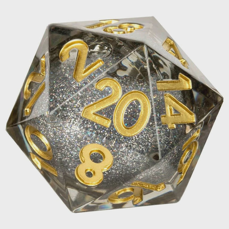 Metallic Dice Games d20 Single Liquid Core: Vanishing Oil