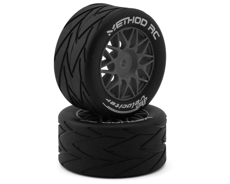 Method R/C Tools Method RC Velociter 1/12 On-Road Pre-Mounted Tires (Grey) (2)