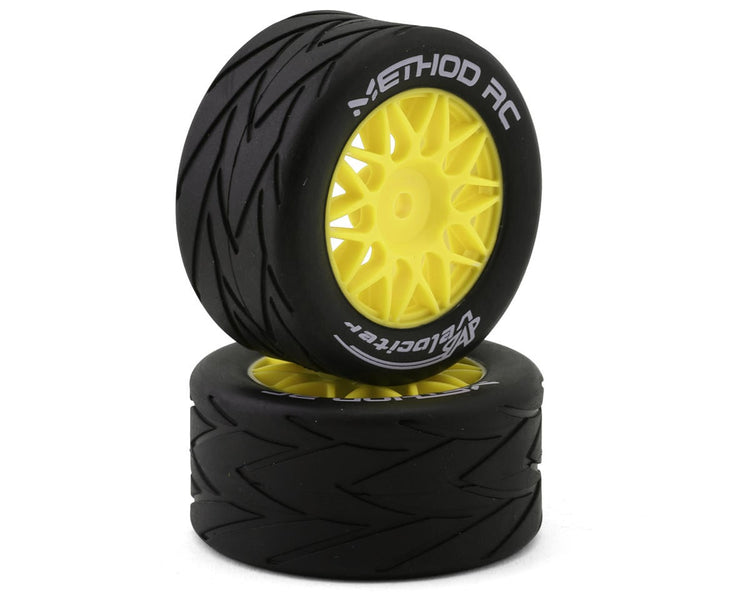 Method R/C Tools Method RC Velociter 1/12 On-Road Pre-Mounted Tires (Yellow) (2)