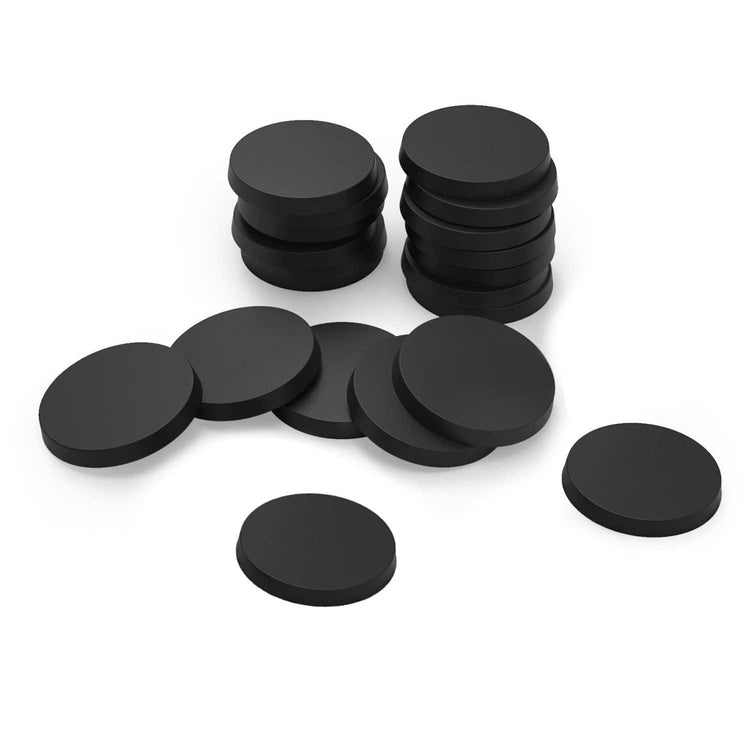 Green Stuff World Plastic Bases - Round 32mm BLACK