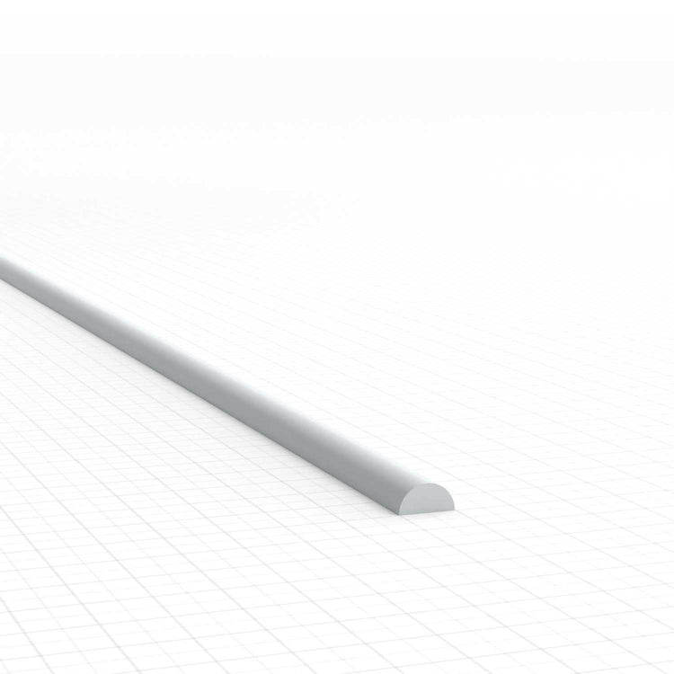 Green Stuff World ABS Plasticard - Profile SEMICIRCLE 2 mm