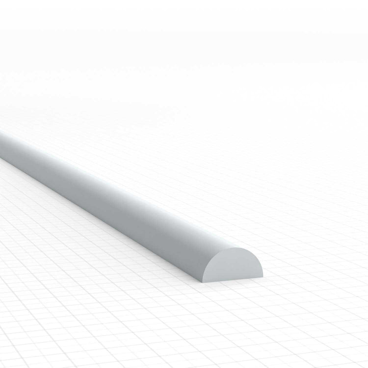 Green Stuff World ABS Plasticard - Profile SEMICIRCLE 4mm