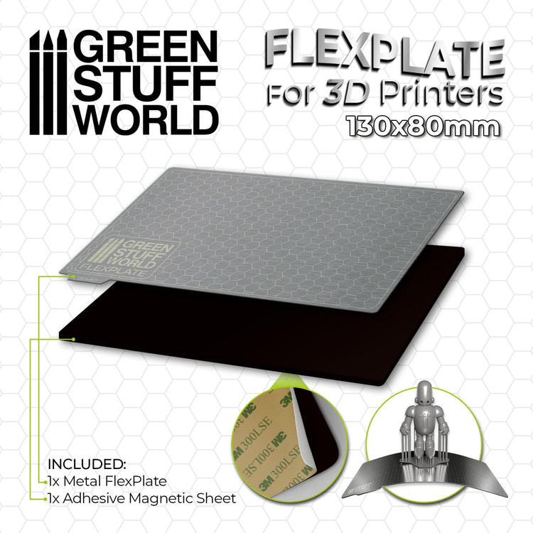 Green Stuff World Flexplates For 3d Printers - 130x80mm