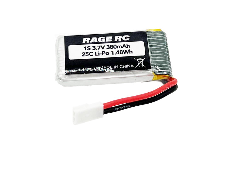 Rage R/C 3.7V 380mAh 1S Lipo Battery; Jetpack Commander XL,AeroBoard