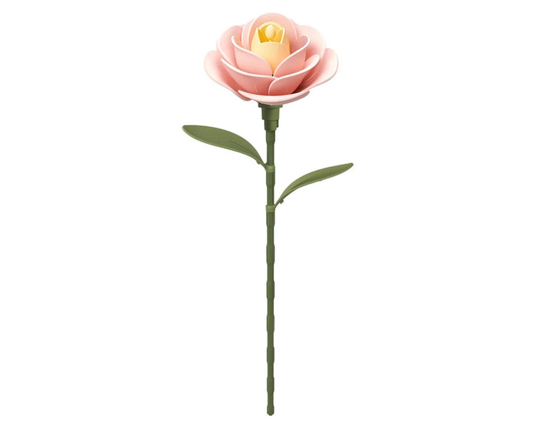 Robotime Light Pink Camellia DIY Miniature 3D Plastic Model Kit
