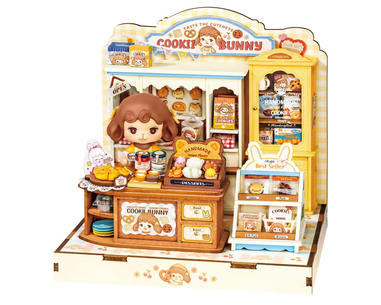 Robotime Cookii Bunny's Cookie Shop DIY Miniature 3D Wooden Model Kit