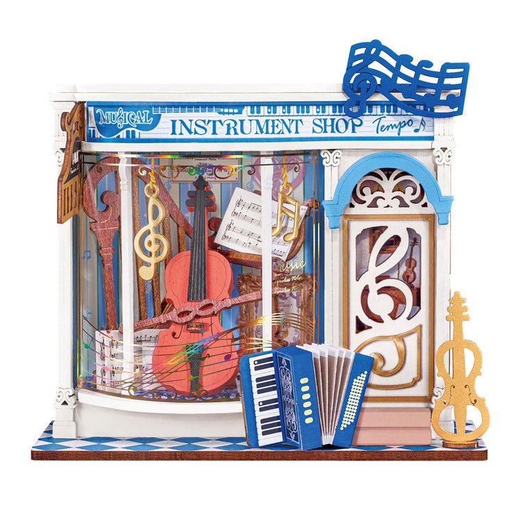 Robotime Melody Instrument Shop, Super Mini Houses