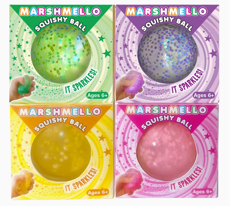 Zorbitz Marshmello Sparkle Squishy Ball