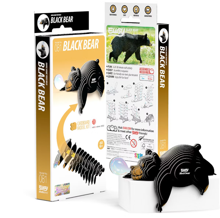 Safari Eugy Black Bear 3D Puzzle