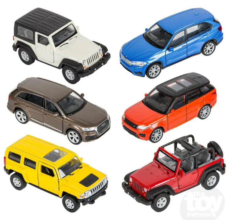 Toy Network 5in Diecast Pull Back SUV 1/43 12pcs