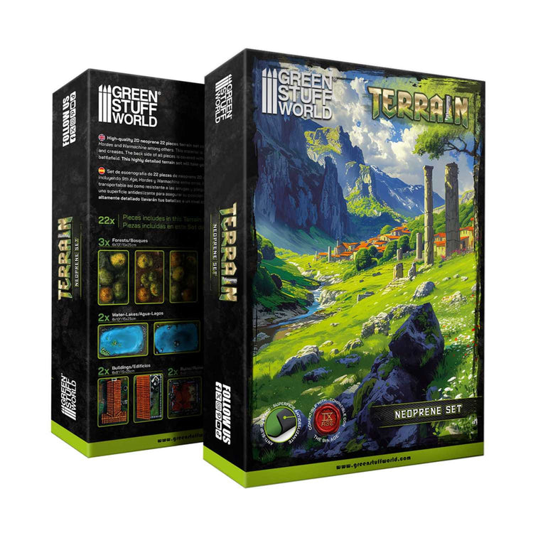 Green Stuff World 2D Neoprene Terrain set - 22 pieces