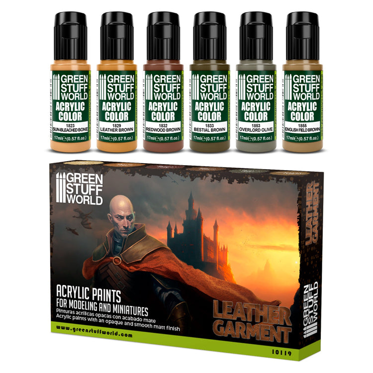 Green Stuff World Paint Set - Leather Brown