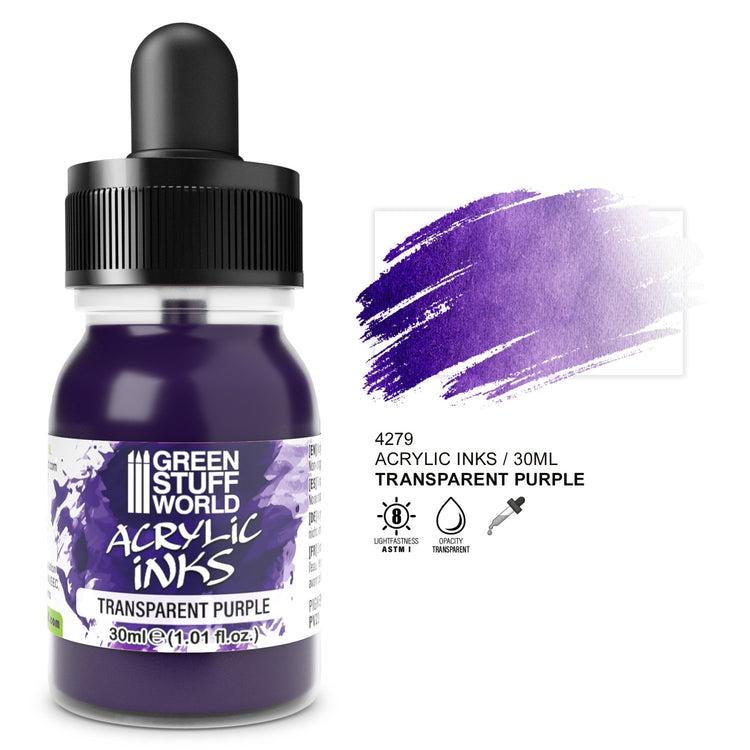 Green Stuff World Transparent Acrylic Ink - Purple
