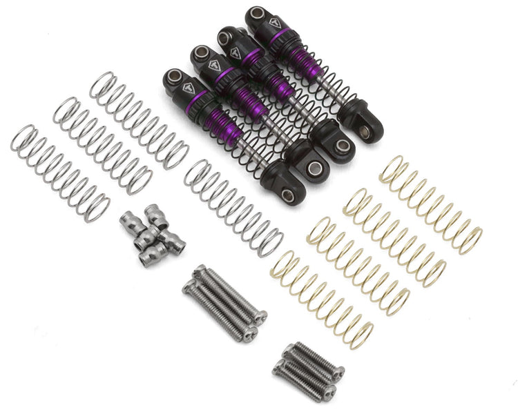 Treal Hobby Axial SCX30 23mm Aluminum Threaded Shocks (Purple) (4)