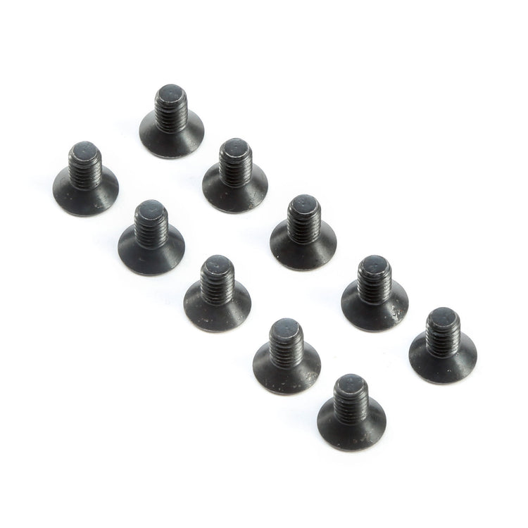 Team Losi Racing Flat Head Screws, M4x8mm (10)